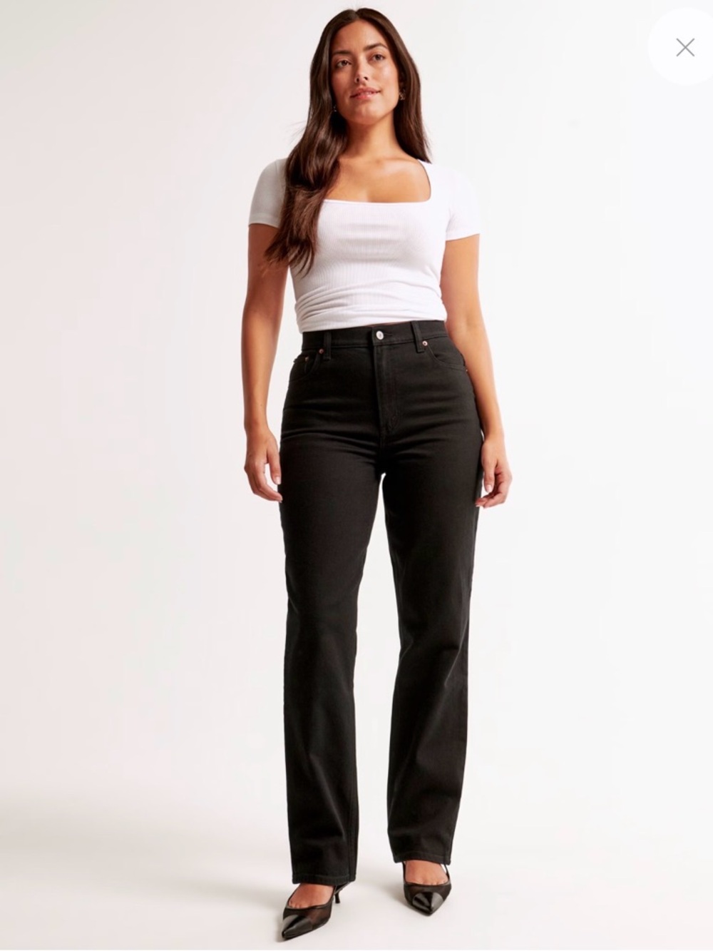 Abercrombie & Fitch Curve Love 90s Straight Ultra High Rise Jean
